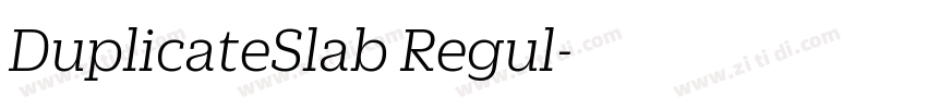 DuplicateSlab Regul字体转换